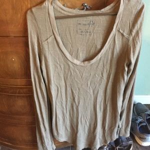 Long sleeve cotton T-shirt